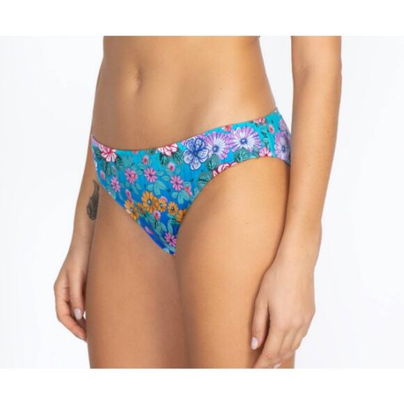 Johnny Was *RAINBOW* Hipster Bikini Bottom | Womens XL Blue Pink NEW $88 - Picture 2 of 3